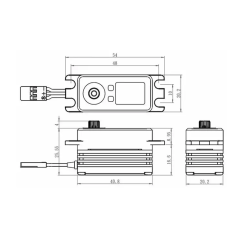 Servo Savöx SB-3262SG Brushless low profil hv 28kg 0.08sec. 7,4v