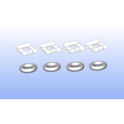 clips + joint fixation rapide d'amortisseur 4+4pcs